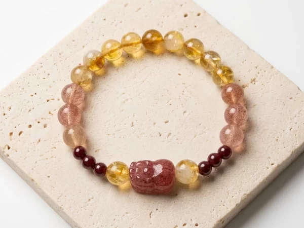 Natural Citrine Pixiu Bracelet – Wealth Attractor
