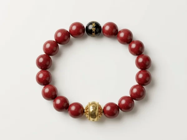 Raw Cinnabar Zodiac Guardian Buddha Bracelet – Your Birth Year Protector
