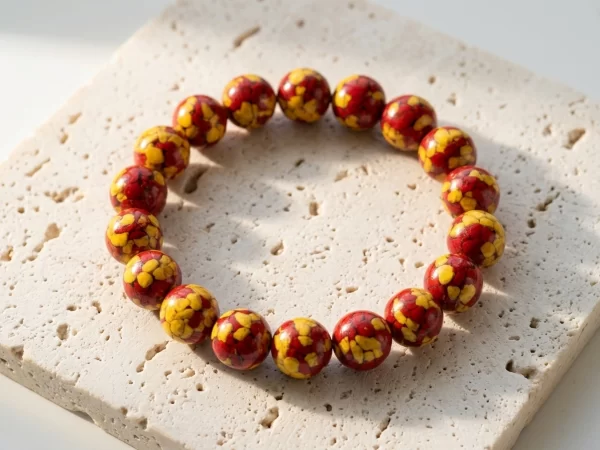 Crystal Cinnabar & Realgar Bracelet – Single Strand