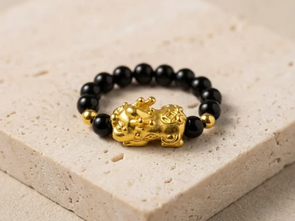 Obsidian Pixiu Ring – Wealth Protector