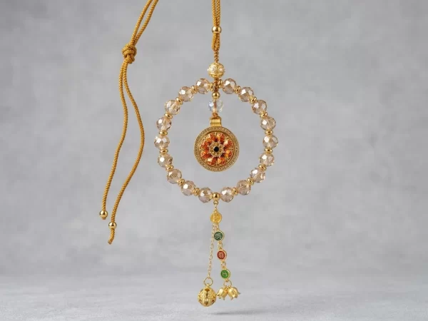 Rainbow Dunhuang Lotus Rotating Disc – Rearview Mirror Pendant