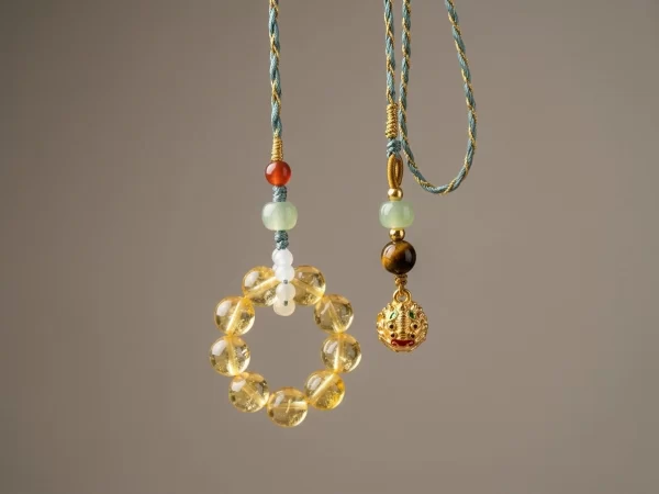 “Bright Future” Lion Dance Bell – Car Rearview Mirror Charm