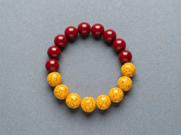 Purple-Gold Cinnabar & Realgar “Mountain-Water” Bracelet